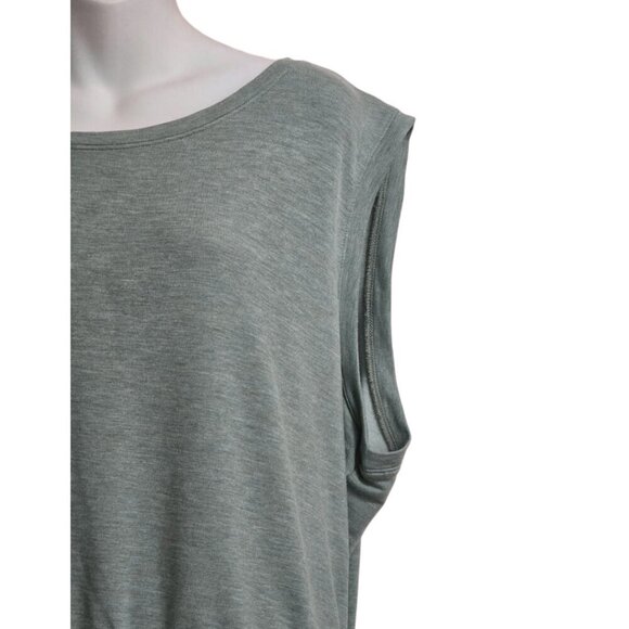 Calvin Klein Cap Sleeve Drawstring T-Shirt Mini Dress In Jadeite Sz 2X - Picture 4 of 11